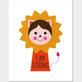 I am strong affirmative words positive encouraging for kids Posters and Art